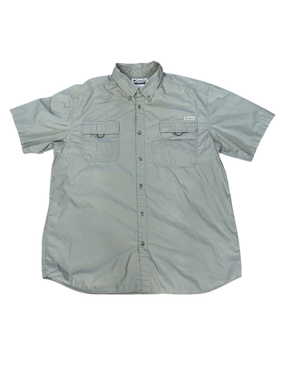 Columbia Men’s Size XL Performance Button Up Fishing Shirt Short Sleeve Outdoor